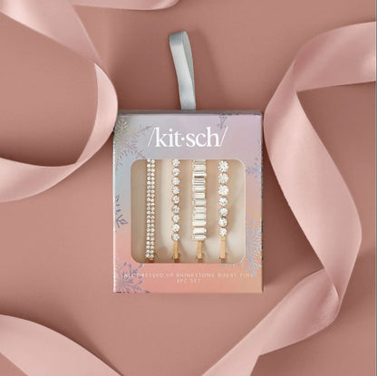 Kitsch | Holiday All Dressed Up Rhinestone Bobby Pin Set