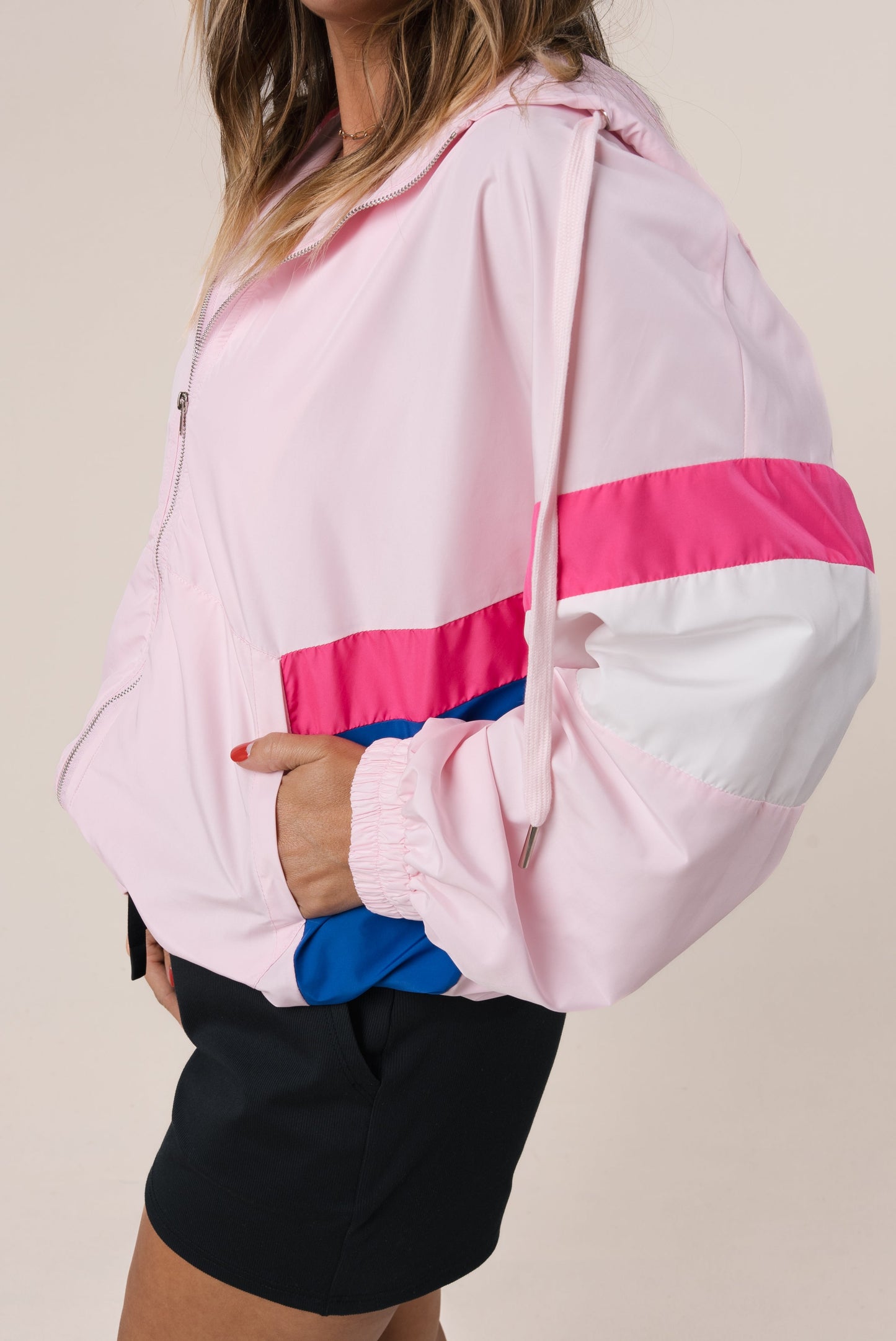 Color Block Hooded Windbreaker *Final Sale*