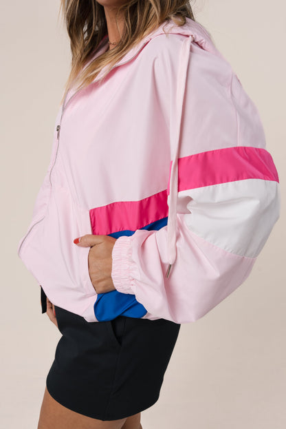 Color Block Hooded Windbreaker *Final Sale*