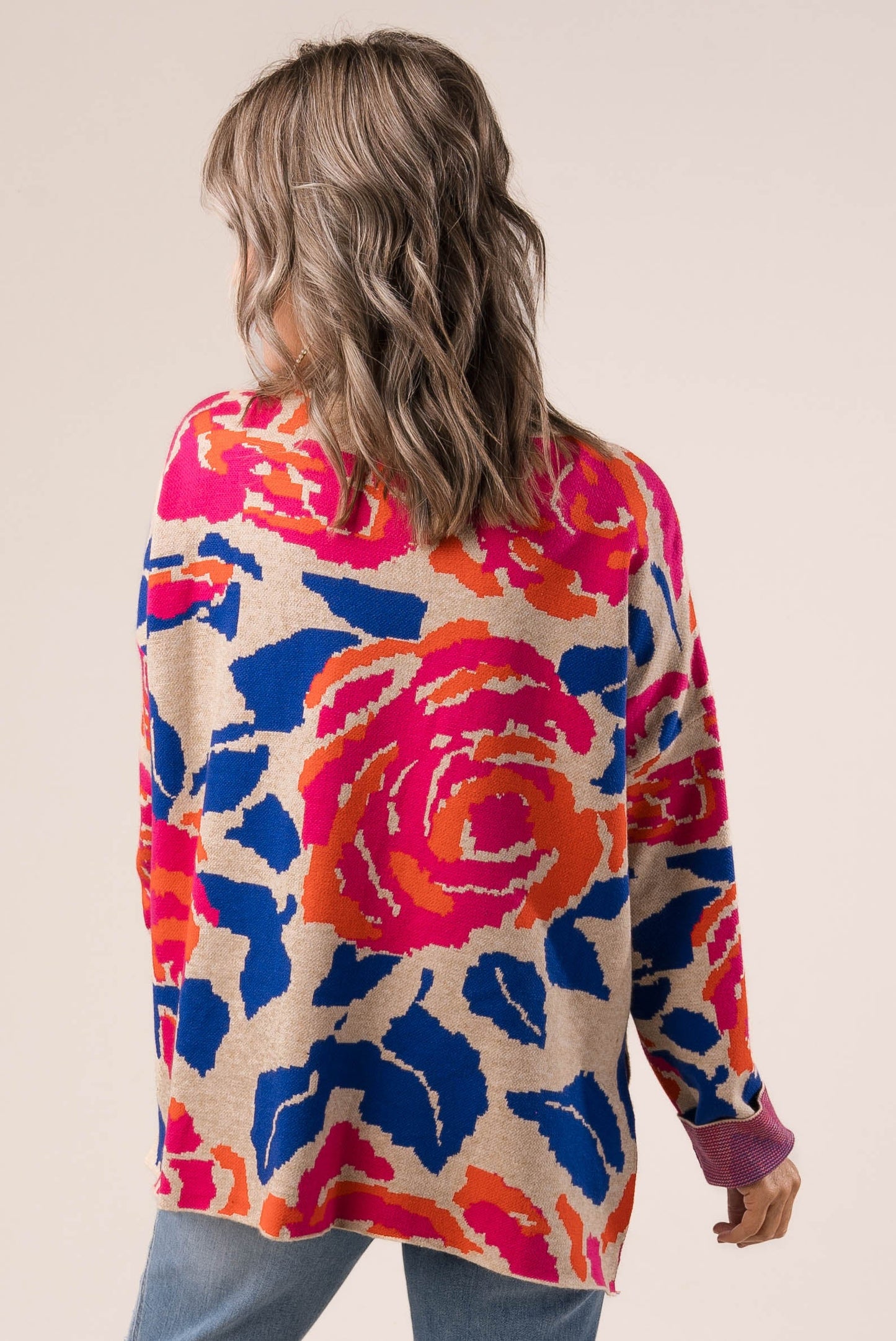Floral Mock Neck Sweater *Final Sale*
