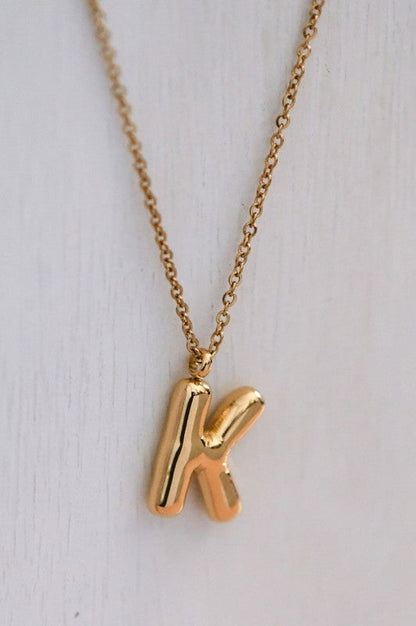 Balloon Initial Pendant Necklace