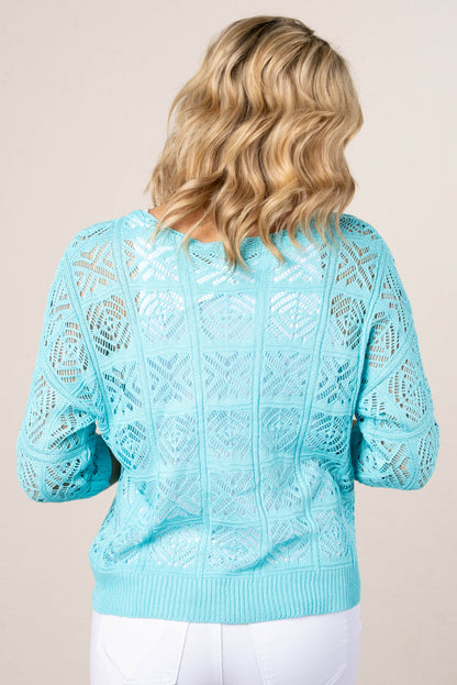 Georgia Mae Open Crocheted Knit Top