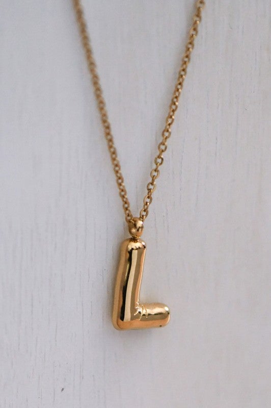 Balloon Initial Pendant Necklace
