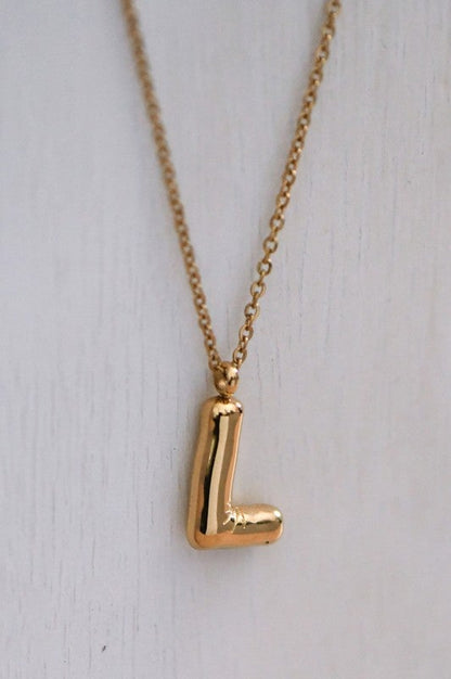 Balloon Initial Pendant Necklace