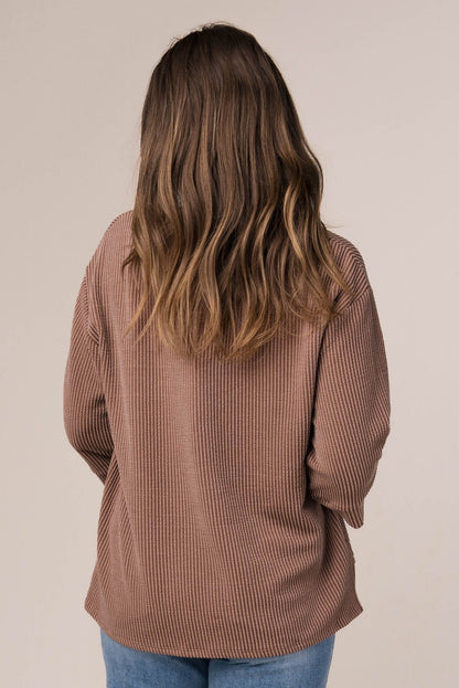 Ribbed Dolman Pocket Top *Final Sale*