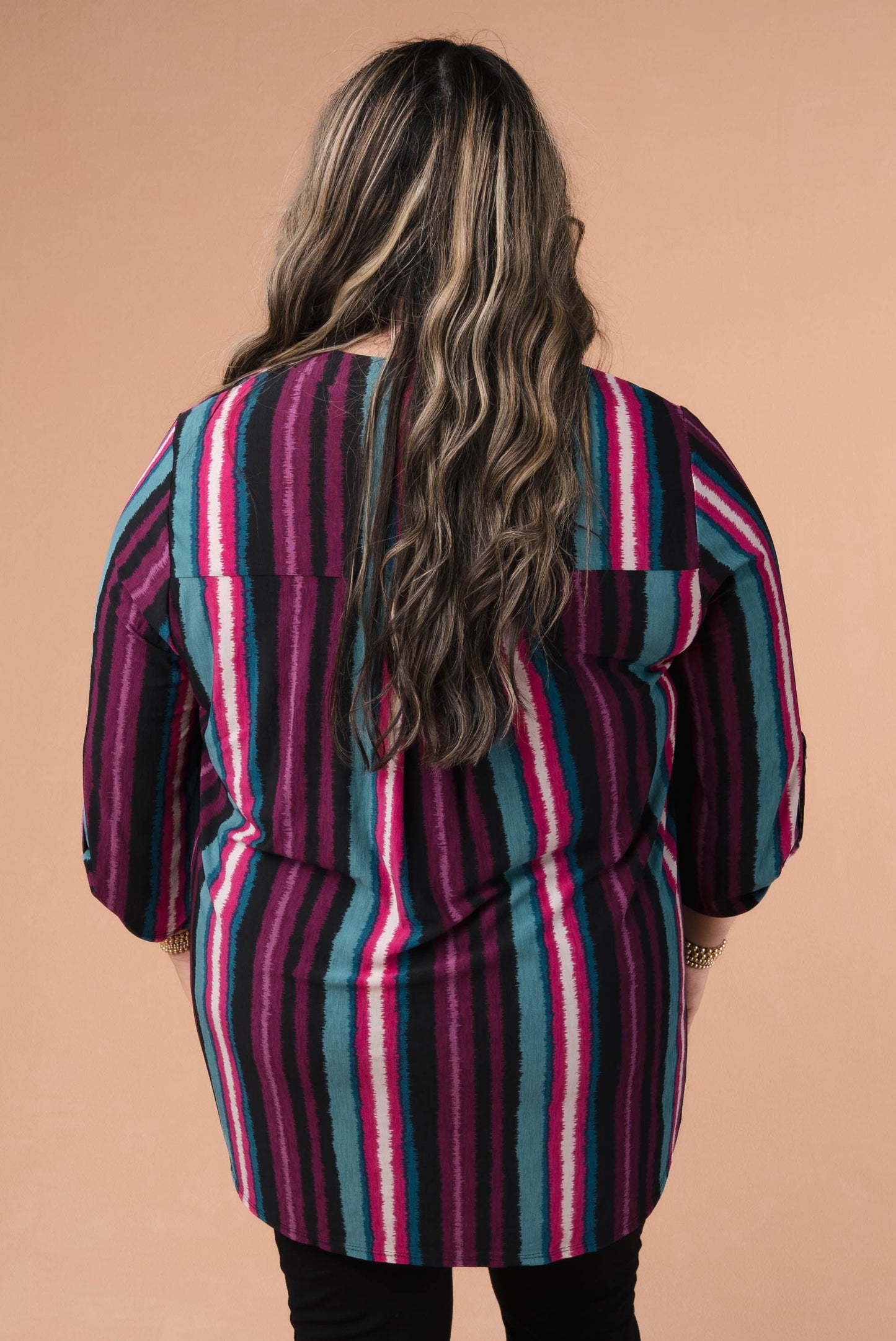 Liz Printed Tab Sleeve Top *Final Sale*