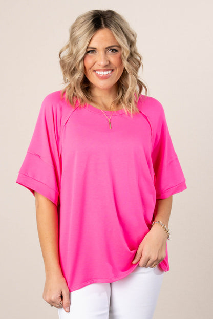 Oversized Raglan Tiered Sleeve Top