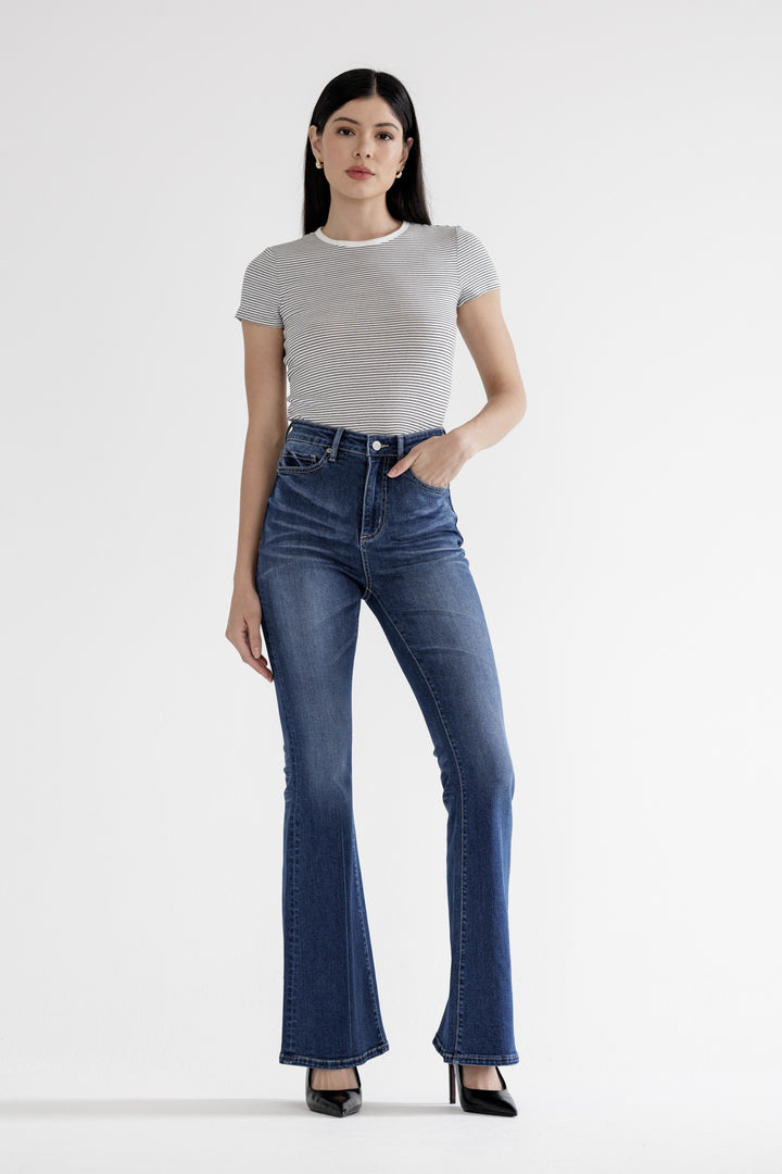 (MDP-F3201) Mica High Rise Flare Leg Jeans PRE-ORDER