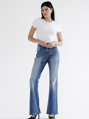 Mica Denim | Noelle High Rise Flare Jeans