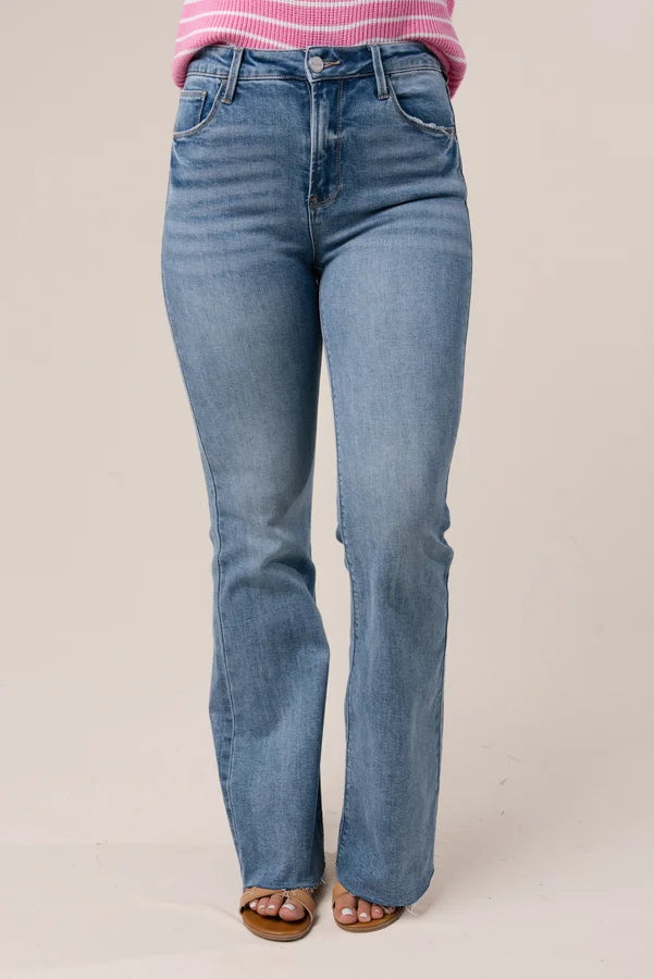 Risen High Rise Bootcut Jeans {Medium Wash}