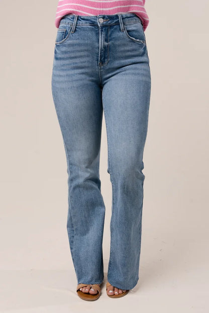 Risen High Rise Bootcut Jeans {Medium Wash}