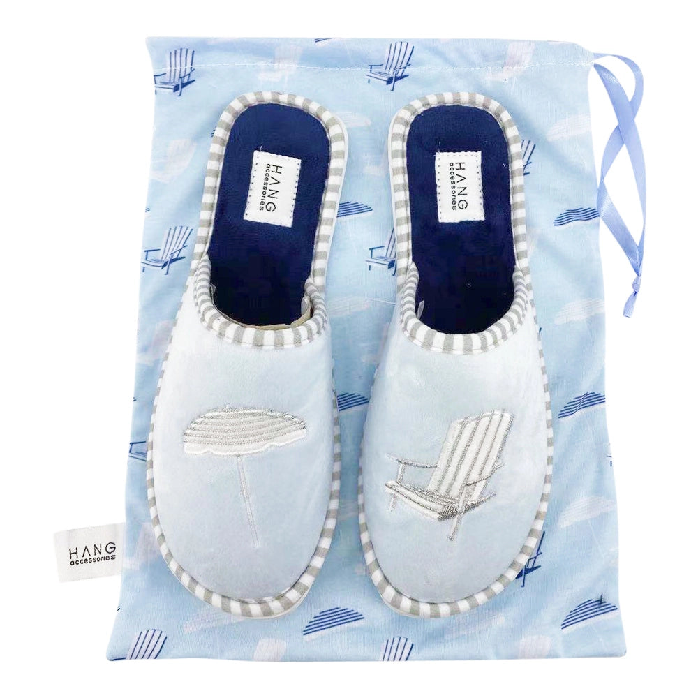 Foldable Travel Slippers & Pouch Set