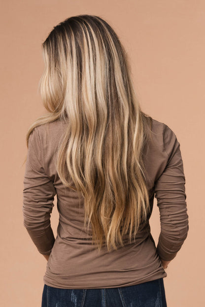 Draped Neck Ruched Side Top *Final Sale*