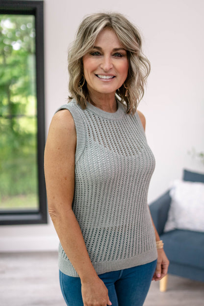 Liv Sleeveless Open Knit Top *Final Sale*