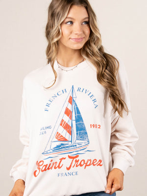 French Rivera Graphic Sweatshirt