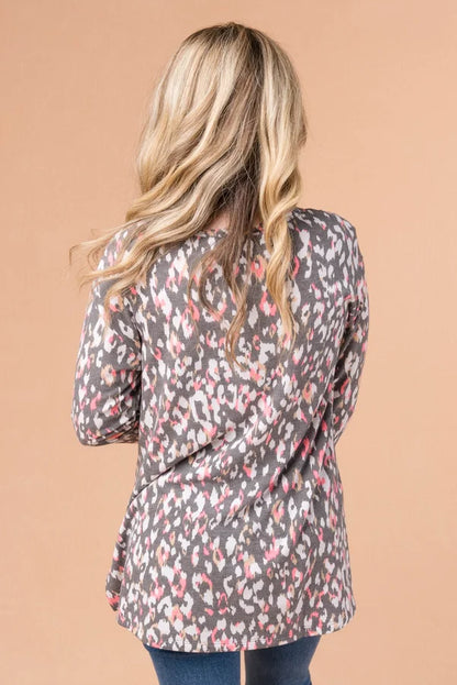 Leopard Top Stitch Top *Final Sale*