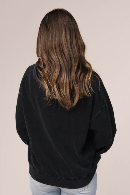 Washed Seamed Hooded Pullover