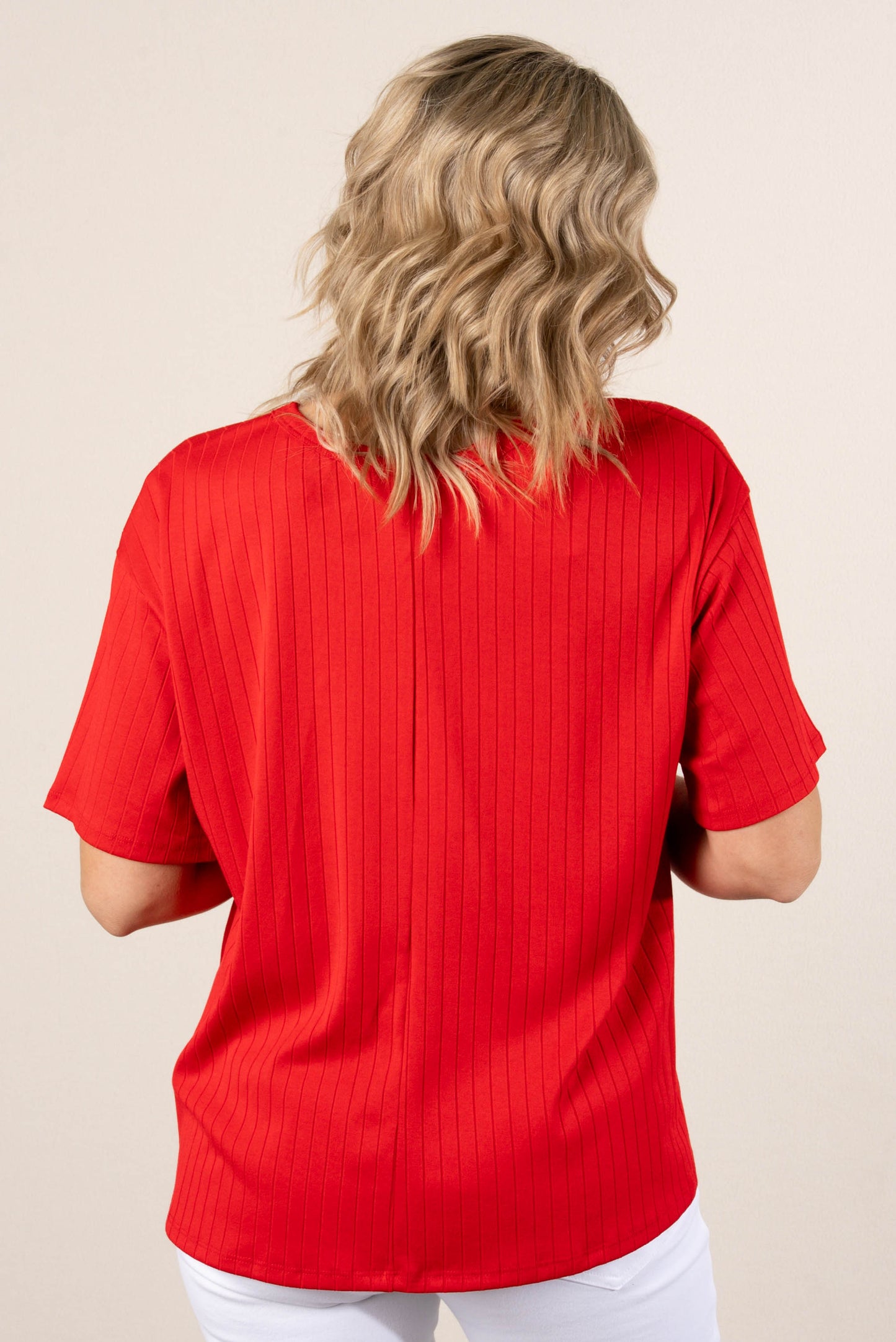 Wide Ribbed Pocket Top