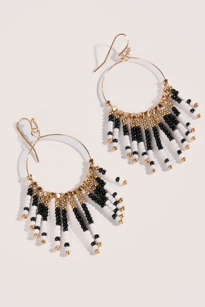 Mixed Bead Dangle Earrings