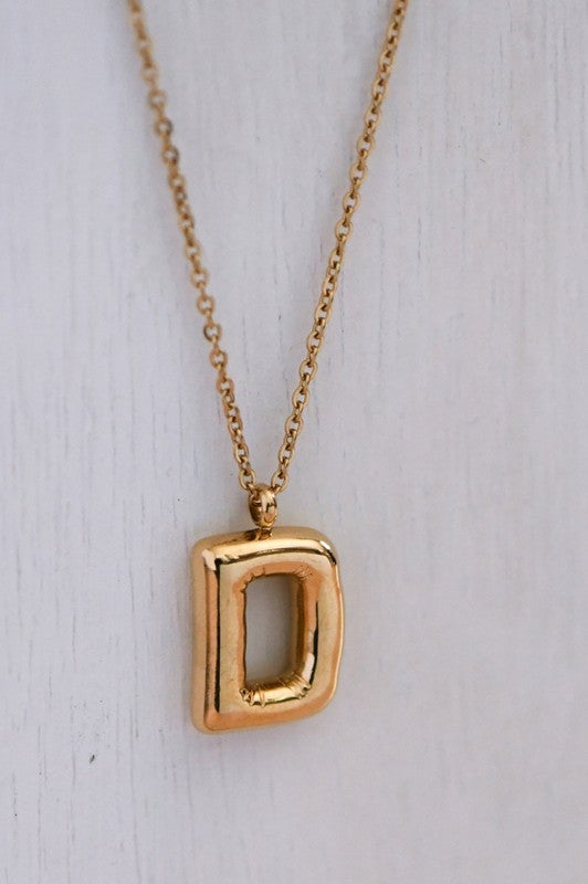 Balloon Initial Pendant Necklace