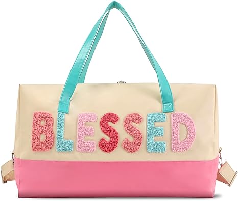 Chenille Letter Duffle Bag