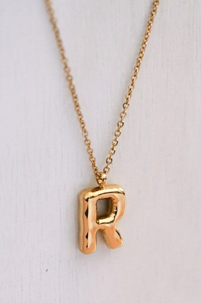 Balloon Initial Pendant Necklace