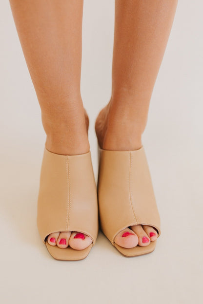 sku30287 | Chandler Block Heel Open Toe Mule *Final Sale*