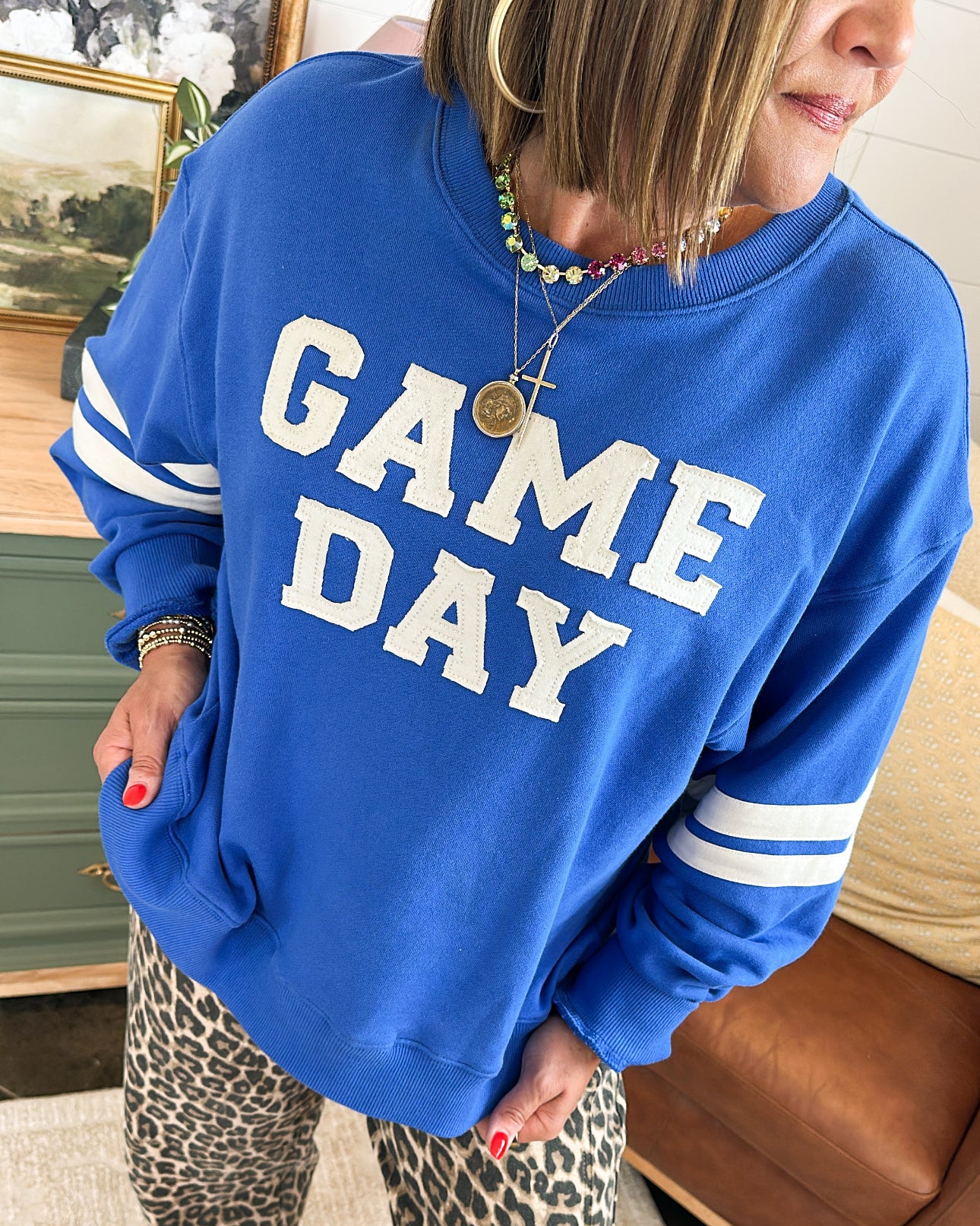 Game Day Varsity Stripe Pullover