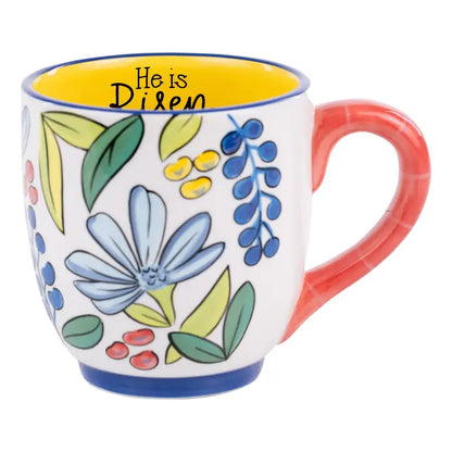 Flower Garden He Is Risen Easter Mug
