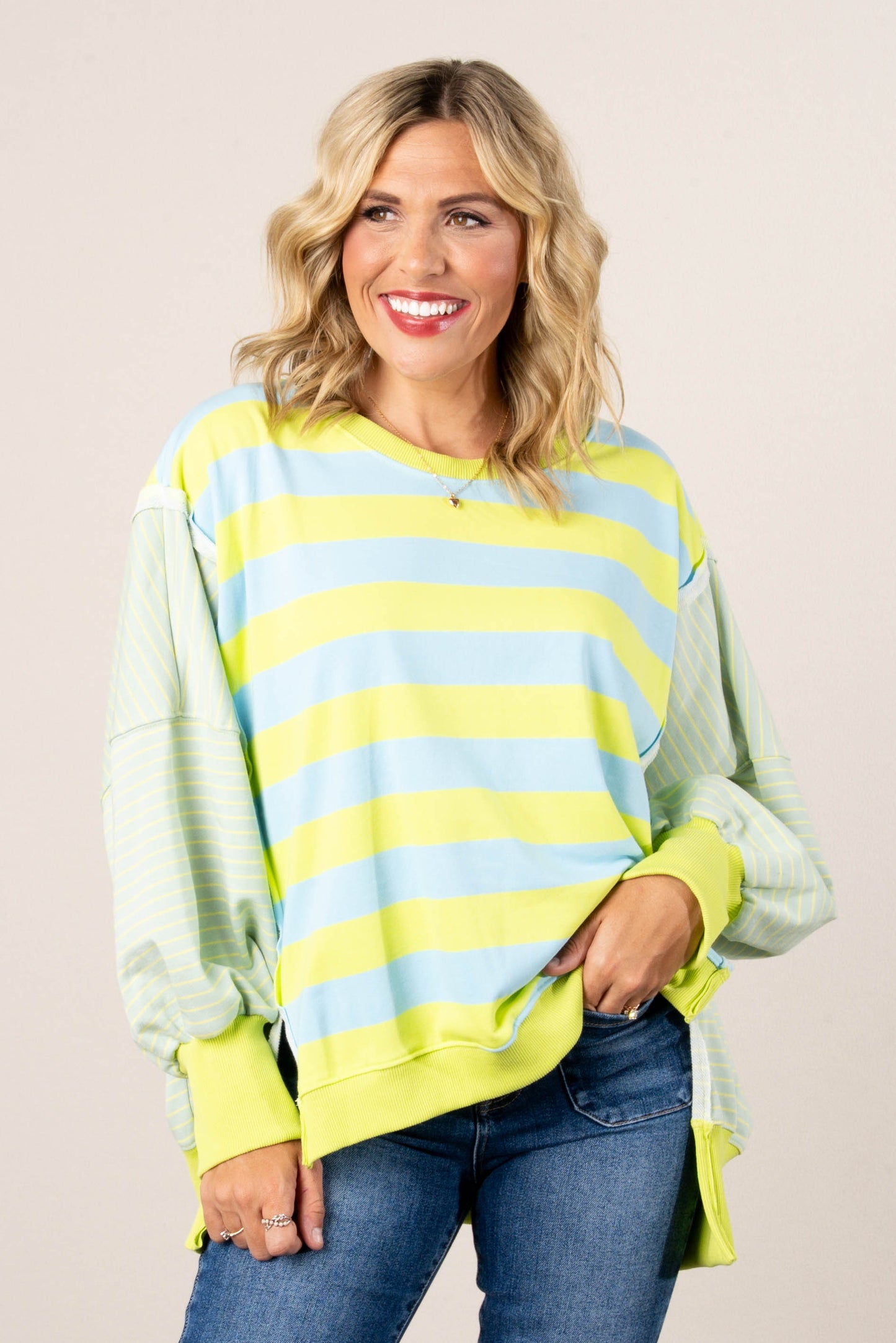 Oversized Striped Top