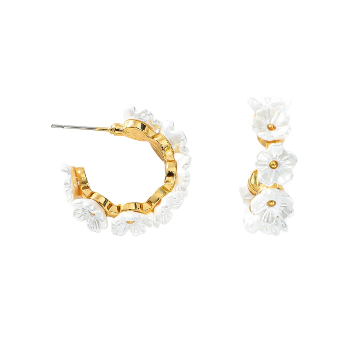 Karly Flower Hoop Earrings PRE-ORDER
