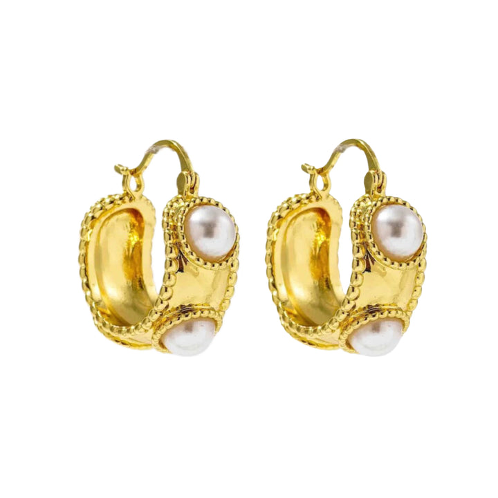 Katie Pearl Hoop Earrings PRE-ORDER