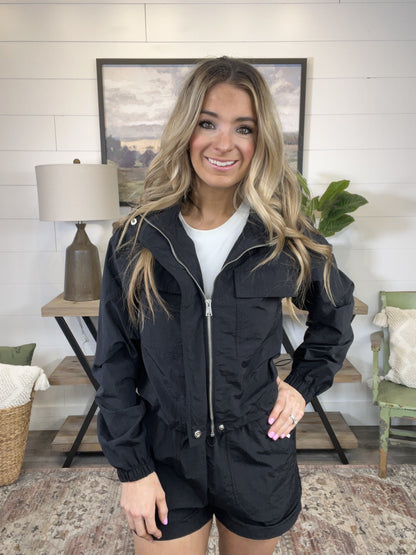 Toggle Waist Windbreaker Shorts *Final Sale*