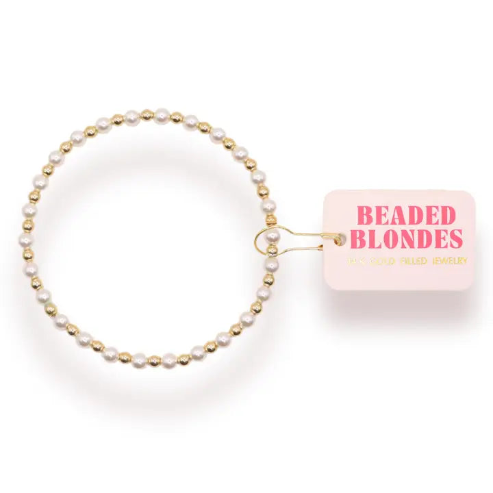 Beaded Blondes | Luci Pearl Bracelet