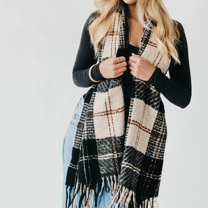 Penny Plaid Fringe Scarf PRE-ORDER