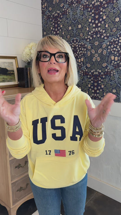 USA 1776 Graphic Hooded Pullover