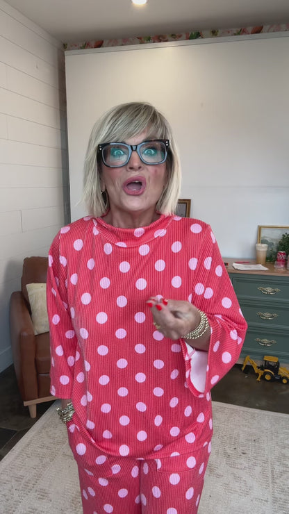 Pretty Woman Polka Dot Top + Pants Set