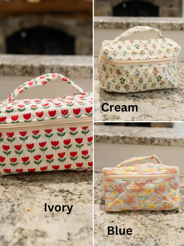 Floral Quilted Travel Case *Final Sale*
