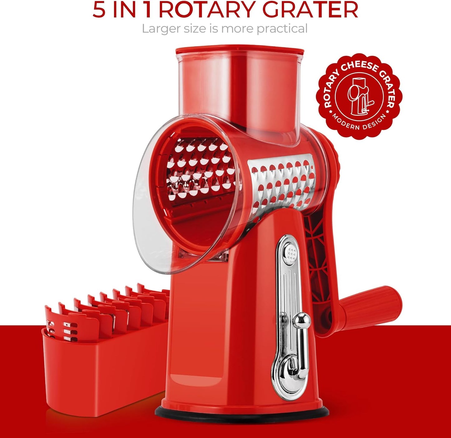 Rotary 5-In-1 Slice & Grater