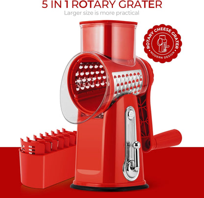 Rotary 5-In-1 Slice & Grater