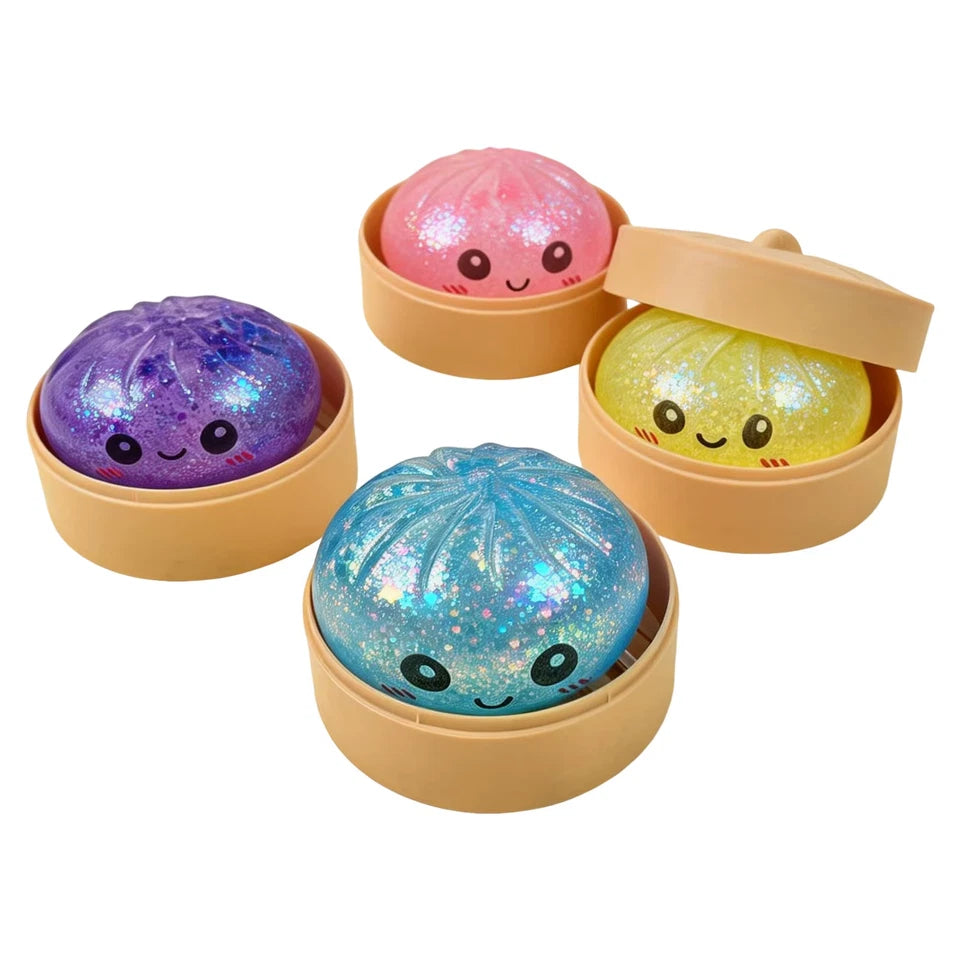 Glitter Stress Relief Squishy Dumpling (Random Color)