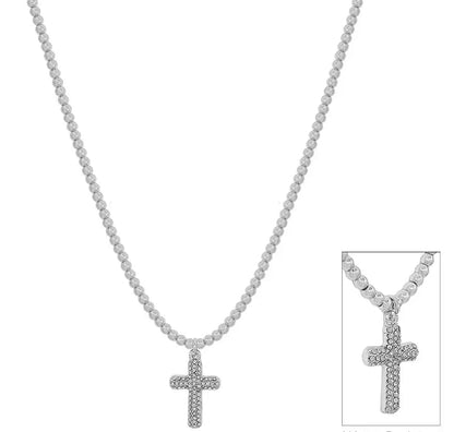 Guiding Light Pave Cross Pendant Necklace