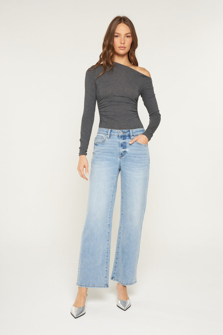 (MDP-T3391) Mica Mid Rise Loose Straight Leg Jeans PRE-ORDER