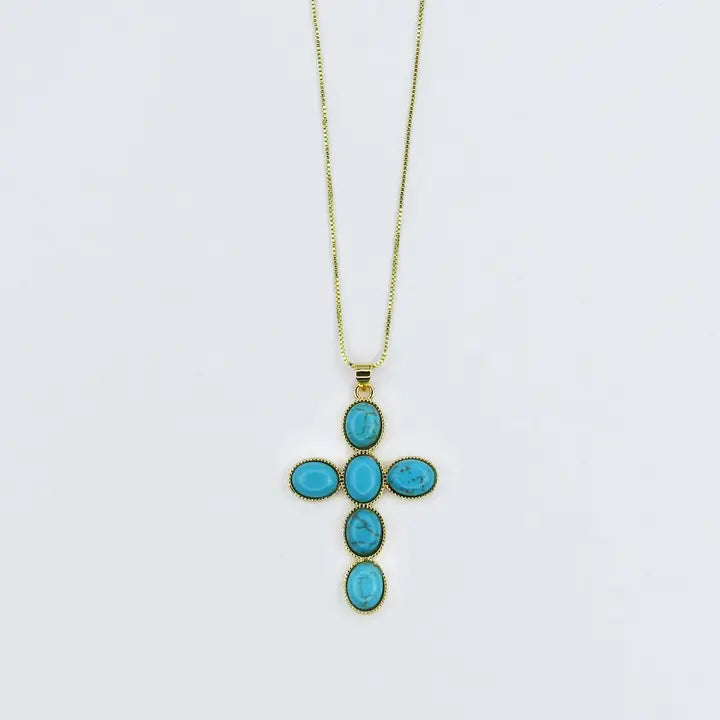 Turquoise Faith Cross Necklace PRE-ORDER