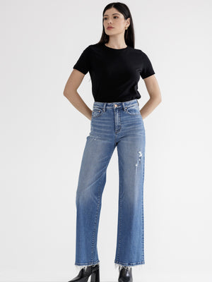 Mica Denim | Cambria High Rise Wide Leg Jeans
