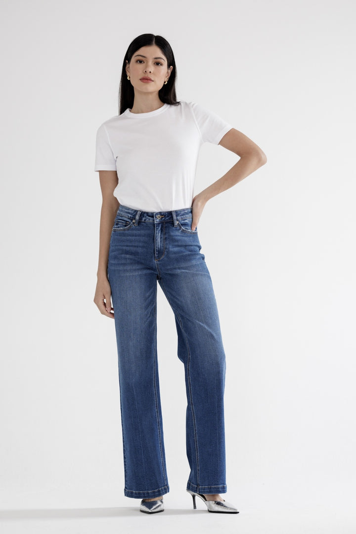 (MDP-W3202) Mica High Rise Wide Leg Jeans PRE-ORDER