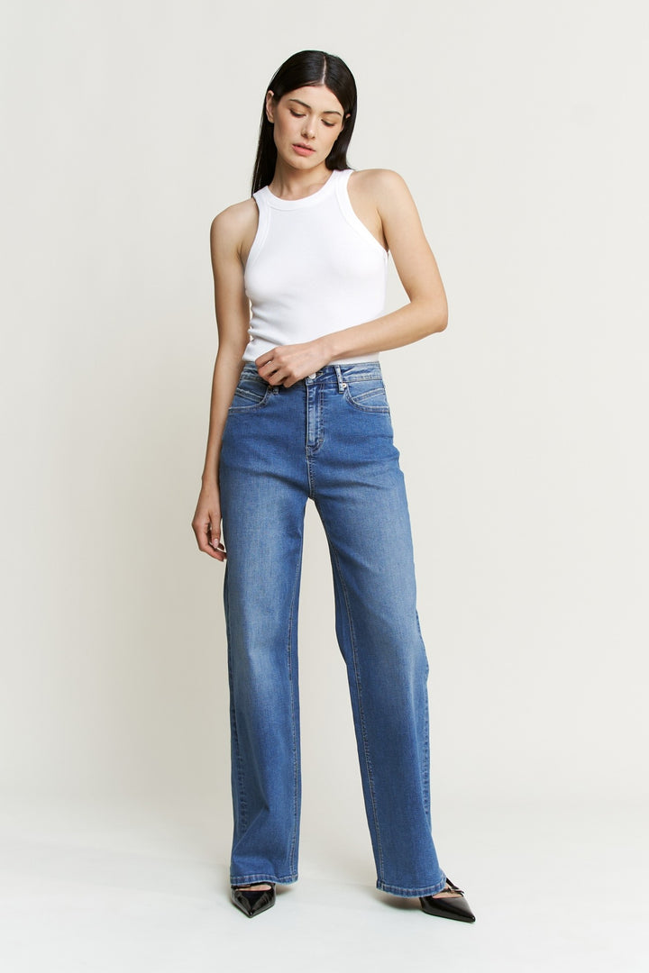 (MDP-W3567B) Mica High Rise Wide Leg Jeans PRE-ORDER