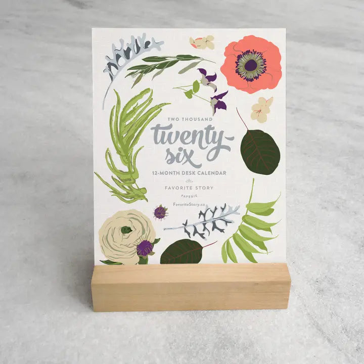 2026 Desk Calendar with Stand