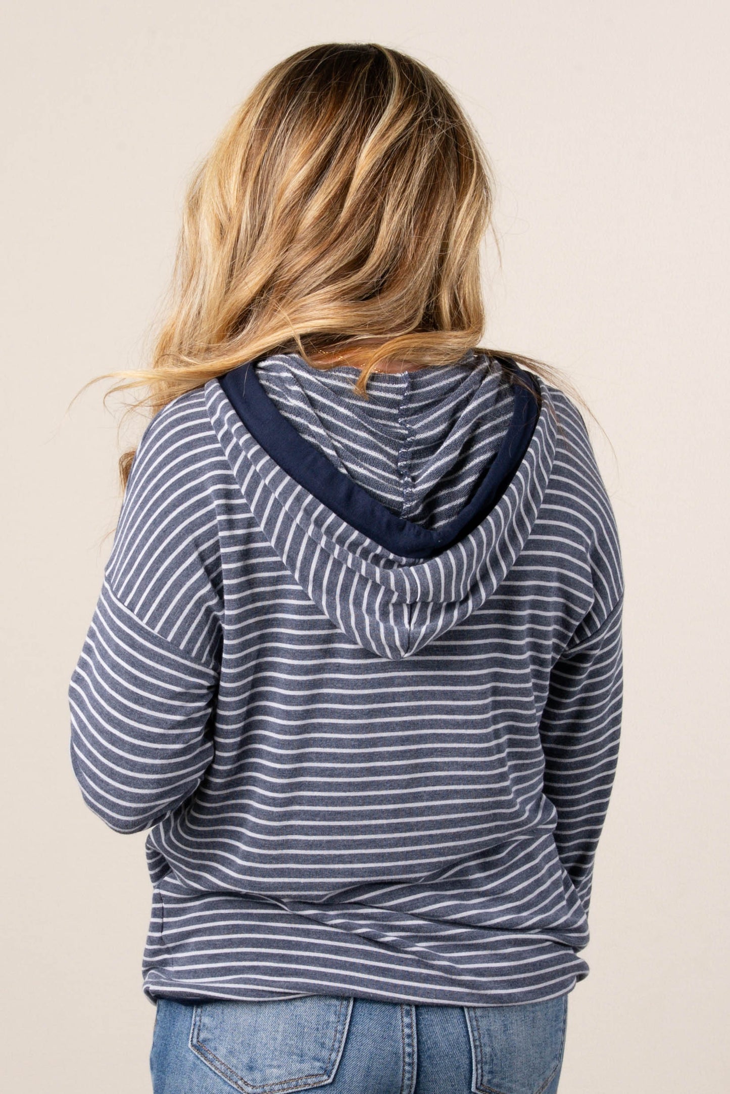 Wrenley Striped Hooded Top