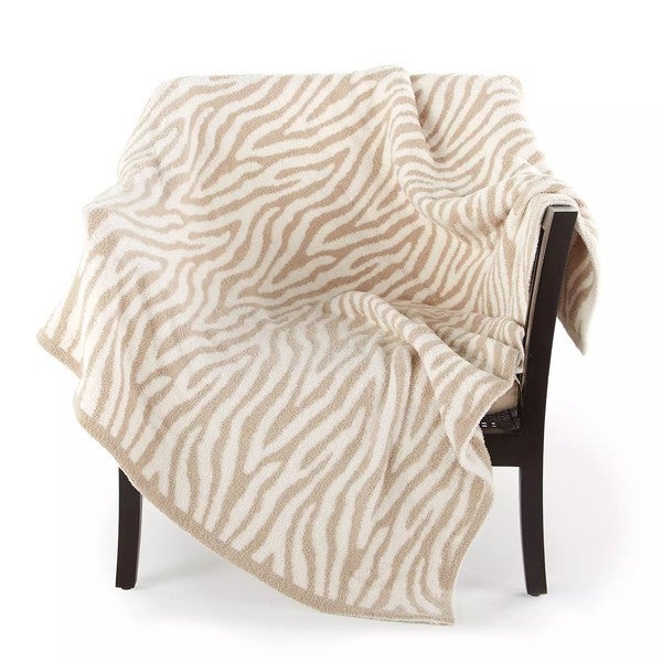 Plush Zebra Print Blanket